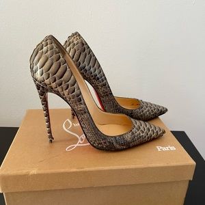 Christian Louboutin Snakeskin So Kate Size 3.9 with box and dust bag.